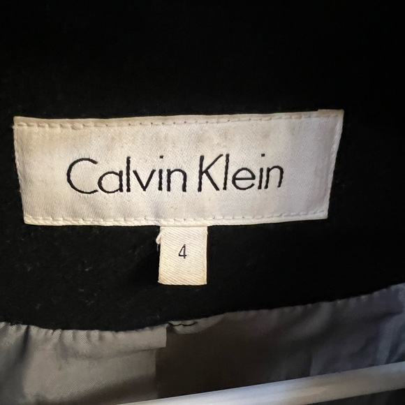 Calvin Klein Pea Coat, Black, Size 4 - Picture 5 of 6